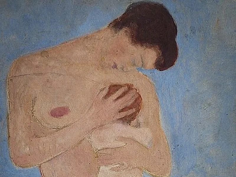 1885-Anton Emanuel Peschka - Madre e figlio, 1922